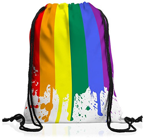 style3 Regenbogenflagge Rucksack Tasche Turnbeutel Sport Jute Beutel