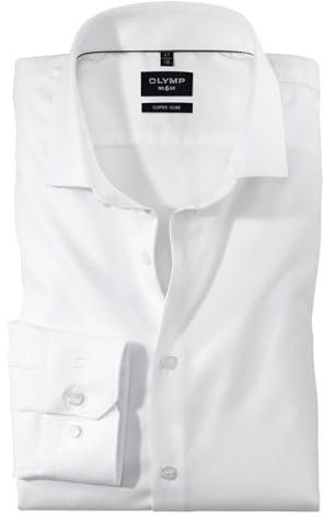 OLYMP No. Six super Slim Hemd Langarm Streifen weiß