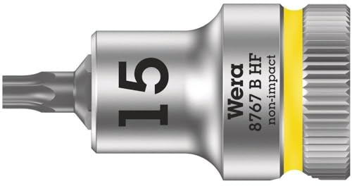 Wera 8767 B HF TORX® Zyklop Bitnuss mit 3/8-Antrieb mit Haltefunktion, TX 15 x 35 mm