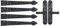 Household Essentials Black Hinge IT Premium Carriage House Lever Handle & Hinge 6 Piece Garage Door Magnet