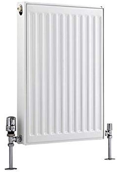 Milano Compact White Type 21 Horizontal Double Panel Plus Convector Radiator - 600mm x 400mm