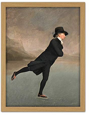Raeburn Skating Minister Duddingston Painting Artwork Framed Wall Art Print 18X24 Inch Malerei Wand