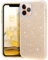 MATEPROX kompatibel mit iPhone 11 Pro Hülle Klar Crystal Glitter Glänzende Funkeln Bling Süß Dünn Slim Mädchen Case für iPhone 11 Pro 5.8''(Gold)
