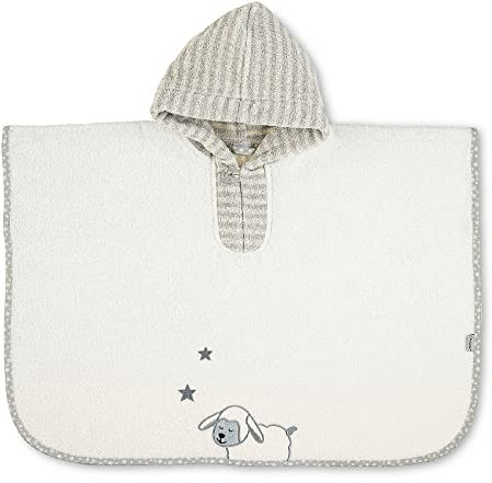 Sterntaler Poncho Schaf Stanley, Inkl. Kapuze, Alter: ab 0 Monaten, Größe: 70 x 50 cm, Beige (Ecru)