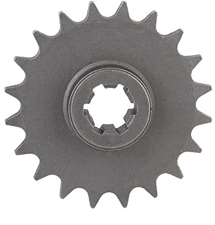 Duokon Rueda de espigas-Motor delantero de diente de la motocicleta Piñón de la motocicleta Placa de retención de la placa-Piñón de transmisión 20Teeth Se adapta a ATV de 2 tiempos Quad Dirt Pocke