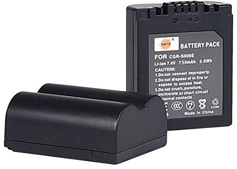 2pcs CGR-S006E DSTE Li-ion Battery Compatible with S006E, CGR-S006, CGR-S006A/1B, CGA-S006E, CGA-S006, DMW-BMA7 and DMC-FZ28EFK,DMC-FZ28EFS, DMC-FZ18EB,DMC-FZ18EG,DMC-FZ18EGS