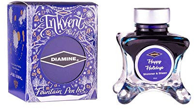 Diamine - Shimmer & Sheen Fountain Pen Ink, Happy Holidays, 50ml, Inkvent