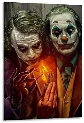 GUOTING Joker-Poster, Heath Ledger & Joaquin Phoenix, Leinwand-Kunstdruck, modernes Büro, Familie, Schlafzimmer, dekorative Poster, Geschenk, Wanddekoration, Gemälde, Poster, 40 x 60 cm