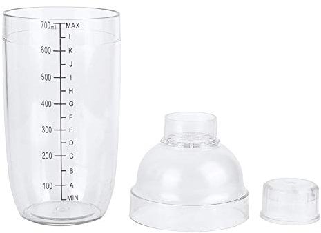 PC Shaker Cup Shaker with Scale Milk Teapot Shaker Cocktail Shaker Wine Plastic Cup for Home(700ml)