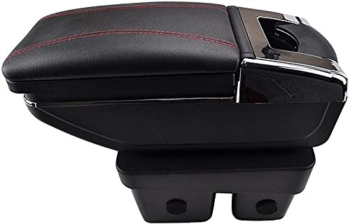 Voiture Accoudoirs Pour VW Golf Mk7 7 2013-2017 2014 2015 2016, Cuir Noire Consoles Centrale Gadget Voiture Boîte de Rangement