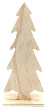 Holz Weihnachtsbaum zum Bemalen und Gestalten | Höhe: 35 cm | DIY Deko Advent | Holz Basteln Weihnachtszeit | Christbaum aus Holz