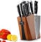 NANFANG Damascus Kitchen Knife Sets, Japanese Professional Kitchen Sharp Knife Set Damascus Knife Block Wood Set of Damascus Knives,Japanese Knife Set 67 Layers VG10 Damascus Steel (9 pcs)