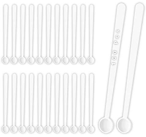 Modixun Lot de 100 petites cuillères à mesurer, 1/32 cuillères à café, mini cuillères à poudre, petites cuillères à épices, 150 milligrammes pour poudre de mica, cosmétiques, médecine, 100 pièces