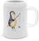 Mr. & Mrs. Panda Bierkrug Pinguin Angler - Geschenk, 5 l, verträumt, Bierkrug Steingut, 0, Wochenende, Planer, Steinkrüge, Angel