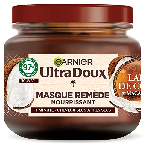 Garnier Ultra Doux Maske, Weichmacher, Kokosmilch, 340 ml