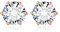 JewelryPalace Orecchini a Bottone Argento 925 con Moissanite Creata, Piercing a Lobo con Pietra Rotonda, Solitario Oro Rosa per Matrimonio, Set Gioielli Donna