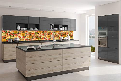 Dimex Küchenrückwand Folie selbstklebend Bemalte Fliesen | Klebefolie - Dekofolie - Spritzschutz für Küche | Made in EU - 180 cm x 60 cm