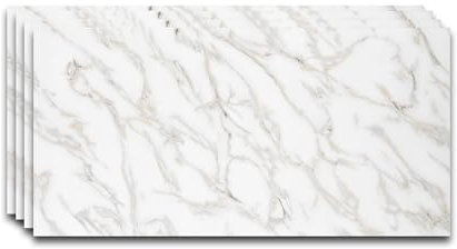 IZODEKOR Marble Effect Wall Panels – 4 Pack (120x60 cm) – Waterproof PVC Cladding for Bathroom, Kitchen, and Interior Walls – Calacada Granite Look – Easy Tile Alternative
