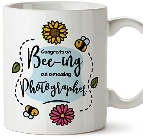 MUGFFINS Tazas para FOTÓGRAFA - En Inglés - Thanks For Beeing Amazing - 11 oz / 330 ml - Regalo original y divertido