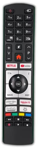 Ersatz Fernbedienung für Telefunken TV D50JU6000 | D50U550X1CW | D50U660X5CWI | D55U660X5CWI | D55U760B1CW | D65U660X5CWI