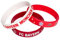 FC Bayern München Kinder Armband 3er Set | Unisex | Rot & Weiß | Silikon | Nickelfrei, ca.5 cm Durchmesser