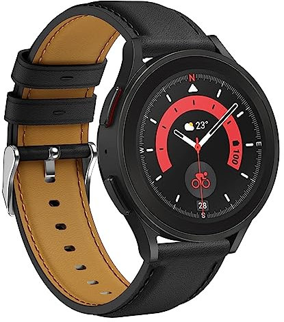 Cinturino per Samsung Galaxy Watch 5 Pro 45mm, Cinturino in Pelle 20mm per Samsung Galaxy Watch 6 Classic 47mm 43mm/Galaxy Watch 4 Classic 46mm 42mm/Galaxy Watch 6/5/4 40mm 44mm/Galaxy Watch 3 41mm