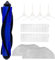 Kit d'accessoires compatible avec Tefal Rowent X-plorer Serie 95 RG7987WH/RG7975WH Pièces de rechange pour aspirateur robotique, 1 brosse principale, 4 brosses latérales, 2 filtres HEPA, 2 chiffons de