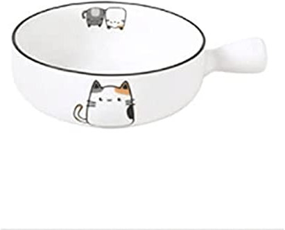 Bol de petit-déjeuner, bol à soupe, bol à riz, bols for la cuisine Bols à nouilles à motif de chat mignon Bols à soupe avec poignée Bol à soupe à l'oignon for soupe de tortilla au chili Accessoires de
