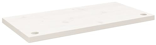 vidaXL Schreibtischplatte Weiß 80x40x2,5 cm Massivholz Kiefer