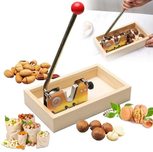 XPJBKC Nussknacker Walnussknacker, Haselnussknacker mit Hebel Funktion, Größenverstellbarer Nußknacker, Nut-Cracker öffnet Mühelos Hartschalennüsse Für Walnüsse Haselnüsse Pekannüsse Mandeln