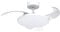 reiga Ventilatori da soffitto con luci e telecomando, 112 cm Ventilatore da soffitto moderno bianco con 3 pale retrattil, 6 velocità, luce a LED dimmerabile