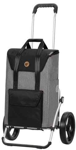 ANDERSEN Einkaufstrolley - Royal Shopper Senta 2.0 grau 49 L Einkaufswagen, stilvoll, wasserabweisend, Aluminium, klappbar, leise Räder