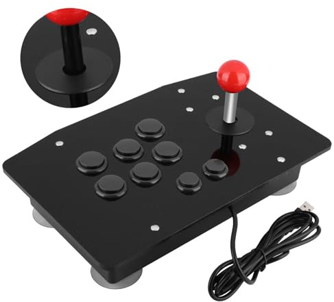 Rocker Game, Joystick Joystick 8 Teclas Juegos y Entorno Controlador de Mango de 8 Botones Negro