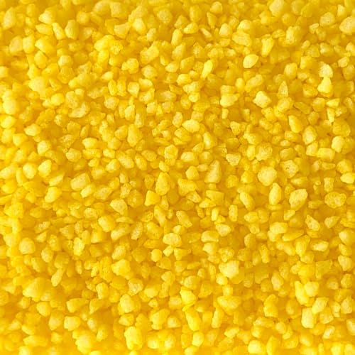 Lemon Yellow Sugar Crunch Sprinkles - 100g of Edible Lemon Flavour Cake Toppers or Cupcake Decorations