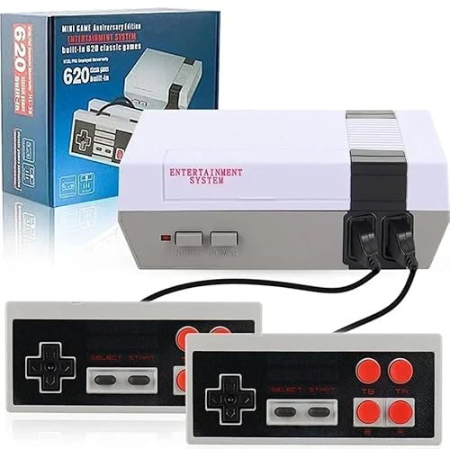 Mini TV Video Game Console for Family Entertainment, AV Output, Retro, 620 Classic Games Built-in, Controller.