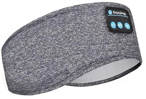 Sleep Headphone, Sports Headband, Wireless V5.0 Bluetooth Music Headband, Sleep Earphone with Ultra-Thin HD Stereo Speakers, Music Blackout Eye Mask for Sports Travel Nap Meditation Relaxation