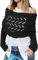 CCAIPU Schal mit Ärmeln für Damen, Winter Weiche Schals und Wraps mit Ärmeln, Gestrickte Kabel Wrap Hollow Verlängernde Doppel Ärmel Schal Schal (Schwarz)