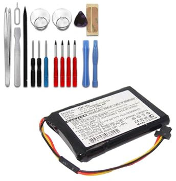 subtel, Batterie GPS Compatible avec Tomtom Quanta, GO XL 310, GO XL 330 (1100mAh, 3.7V) + kit d'outils 17pcs Batterie de Remplacement VF3,VF3F, FM68360420759
