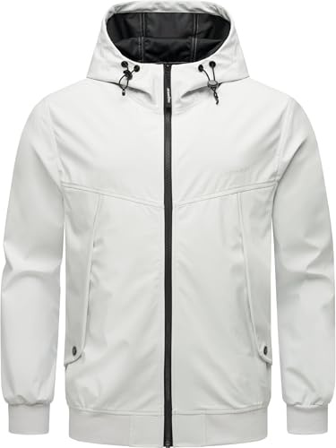 Ragwear Herren wasserdichte und atmungsaktive leichte Übergangsjacke kurze Sommerjacke mit Kapuze Tyller Bonded YOUMODO S-4XL
