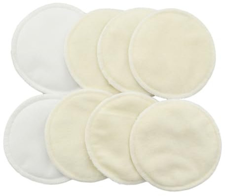 SWOOMEY 8stücke Teiliges Waschbare Bambus Stilleinlagen Wiederverwendbar Weich Saugfähig Aus Natürlicher Faser Leicht Gelb Für Mütter Komfortabler Auslaufschutz Bei Tag Und Nacht