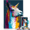 1000-teiliges Puzzle Erwachsene, Art Neon Alpaca Jigsaw Puzzle. Helfen Sie dem Gehirn, süchtig machende Spielzeuge zu trainieren, um Geduld zu entwickeln. 19,7 Zoll x 29,5 Zoll