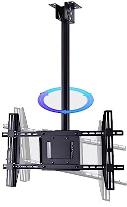 Universeller mobiler TV-Ständer mit Rollen, höhenverstellbar, für 55-90 Zoll LED-LCD-Bildschirme, rollbarer Bodenständer, 100 kg Kapazität, perfekt für Zuhause und Büro