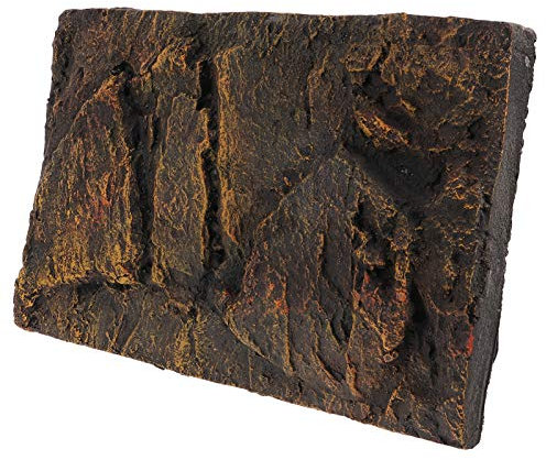 HEMOTON Panneau d'Arrière-Plan 3D en PU pour Reptiles Décoration d'Aquarium Tortue Plaque Décorative en Fond pour Terrarium 60X30Cm
