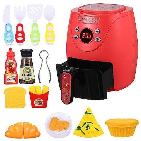 GETAJGHSD Juguete Freidora de Aire con Comida de Kit de Cocina Infantil para Imaginación y Desarrollo