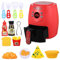 GETAJGHSD Juguete Freidora de Aire con Comida de Kit de Cocina Infantil para Imaginación y Desarrollo
