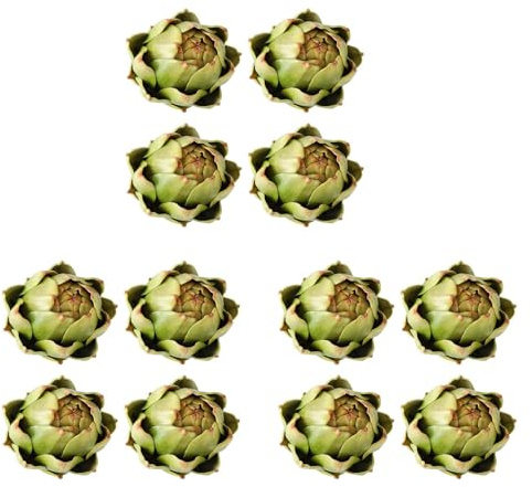 Jooehyer 12Pack Artificial Artichoke Vegetables and Fruits for Home Wedding Party Table Decoration (Green)