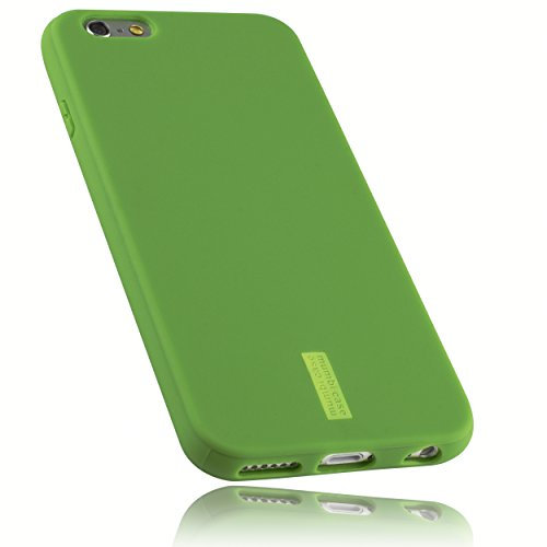 mumbi Hülle kompatibel mit iPhone 6 / 6S Handy Case Handyhülle, grün mit grünem Streifen