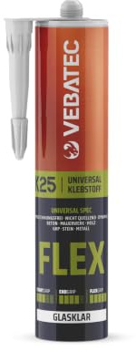 Vebatec FLEX GLASKLAR Baustoffkleber 290ml dauerelastisch