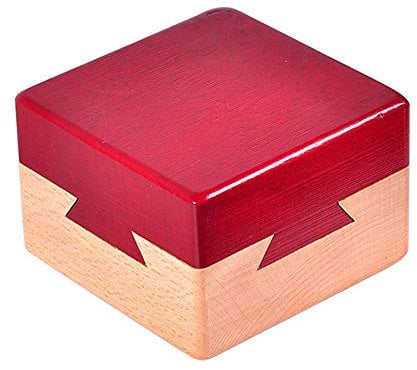 Amasawa Holzpuzzle,Hölzerne Geheime Öffnung Rätsel Box Geheimnisvolle Box Geschenk Box für Kinder und Erwachsene,Intelligenzspiel Lernspielzeug