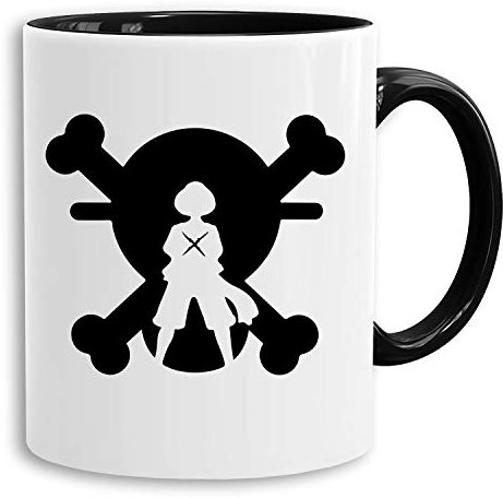 Ruffy X - tasse à café Mug cadeau Son Ruffy Luffy Zoro Saitama One Dragon Master Goku Ball Vegeta Zoro Piece Db, Farbe2:Blanc